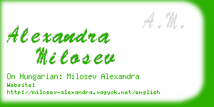 alexandra milosev business card